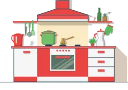 Cartoon kitchen photo