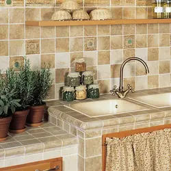 Travertine in the kitchen photo