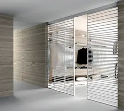 Wardrobe made of slats photo