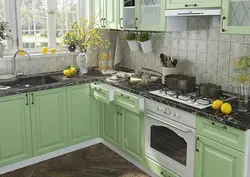 Кухня ницца оливковая фото