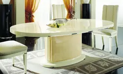 Овальный стол в гостиную фото