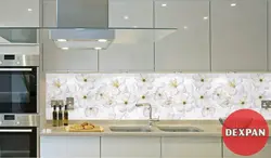 Quartz apron for kitchen photo