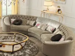 Овальные диваны для гостиной фото