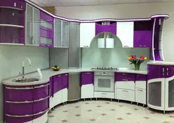 Кухни с круглым углом фото
