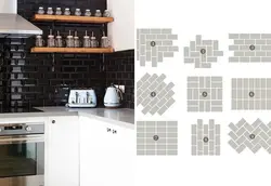 Сафолҳои herringbone барои акс backsplash ошхона