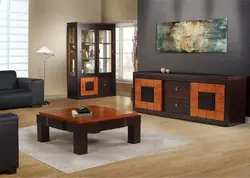 Фото мебели из дерева для гостиной