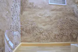 Жидкий камень для стен в ванной фото
