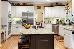 Фото кухни с плитой и холодильником фото