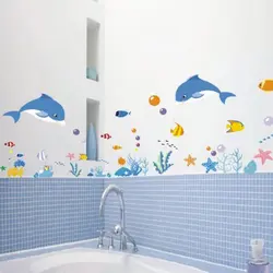 Рисунок в ванную комнату на стену фото