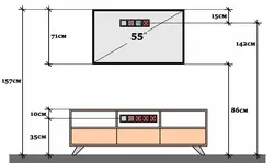 На Какой Высоте Вешать Телевизор В Гостиной Фото