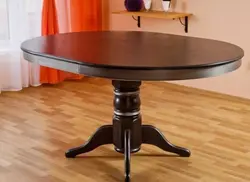 Oval table on one leg for the kitchen photo