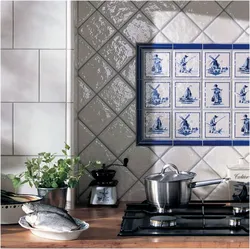 Tiles in the kitchen interior