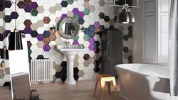 Гексагон в интерьере ванной