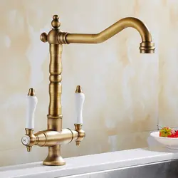 Bronze faucet for kitchen interior