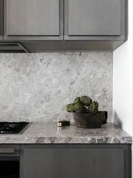 Мрамор серый столешница в интерьере кухни