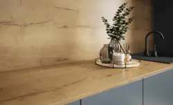 Дуб галифакс олово в интерьере кухни