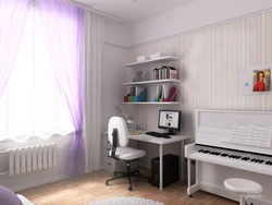 Дизайн спальни с пианино