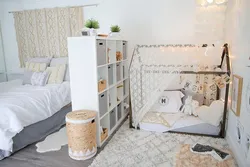 Дизайн взрослой спальни с 2 детьми