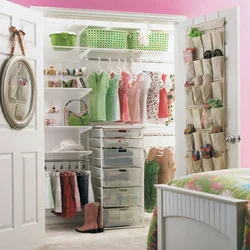 Design of a room for a teenager with a dressing room