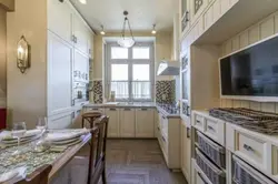 Living room kitchen design with a window in the working room