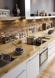 Дизайн кухни плитка на фартук и столешница