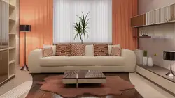 Дизайн стены с диваном в квартире