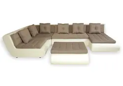 U shaped sofa with sleeping place photo