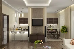 Kitchen living room 45 sq m design