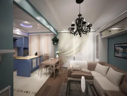 Дизайн трехкомнатной квартиры с кухней гостиной