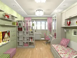 Дизайн прямоугольной спальни для 2 детей