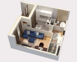 Дизайн квартиры 45 кв м 2 комнаты