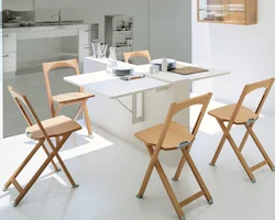 Дизайн раскладных столов для кухни