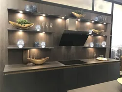 Кухня С Стеклянными Полками Дизайн
