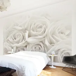 Белые розы фото спальни
