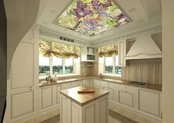 Потолок окно в кухне фото