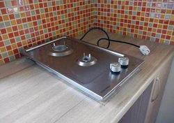 Двухкомфорочная панель на кухне фото