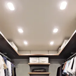 Натяжной потолок в гардеробной фото