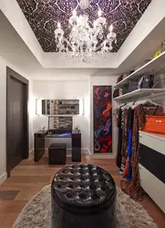 Натяжной потолок в гардеробной фото