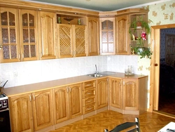 Кухни из дерева фото размеры