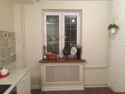 Кухня ниша под окном фото