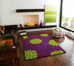 Фото зеленые ковры в гостиную