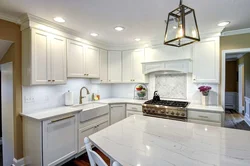 White kitchen with cornice photo