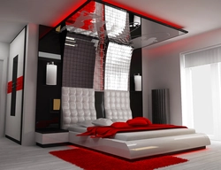 Спальня с зеркальным потолком фото