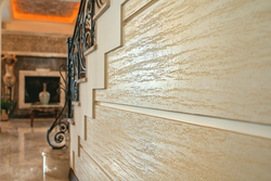 Photo of travertine plaster in the kitchen