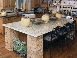 Tile table for kitchen photo