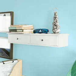 Drawers and shelves for the bedroom photo