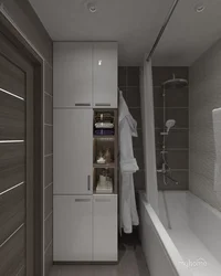 Высокий шкаф в ванную комнату фото