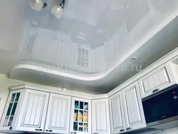 Потолок Белый Глянец На Кухне Фото