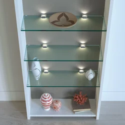 Glass shelves for the kitchen photo