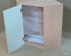 Шкаф для посуды на кухню угловой фото